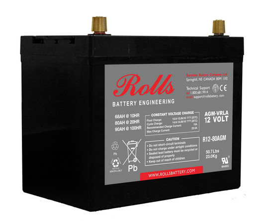 Battery - Rolls AGM - 12V 80AH (20hr)